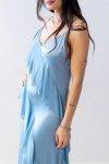Abito lungo satin con balze Dixie (5)
