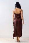 Abito lungo satin con balze Dixie (5)