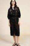 Abito midi con ricamo floreale Dixie