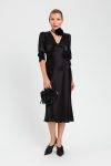 Abito midi satinato con fiocco Twinset Actitude