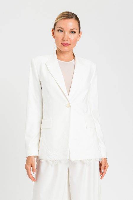 Blazer monopetto con pizzo Twinset Actitude 0
