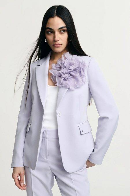 Blazer monopetto con spilla fiore Please