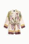 Blazer stampa floreale cintura Dixie