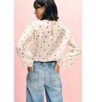 Blusa con pois e volant Please 0 1
