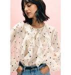 Blusa con pois e volant Please 0 1
