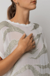 Blusa over con paillettes Icona Kaos