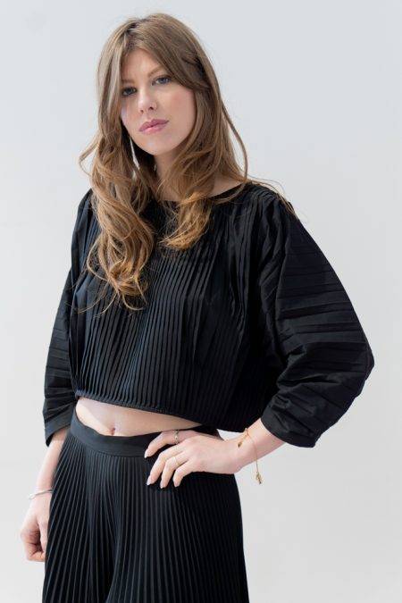 Blusa over plissettata Solotre (1)