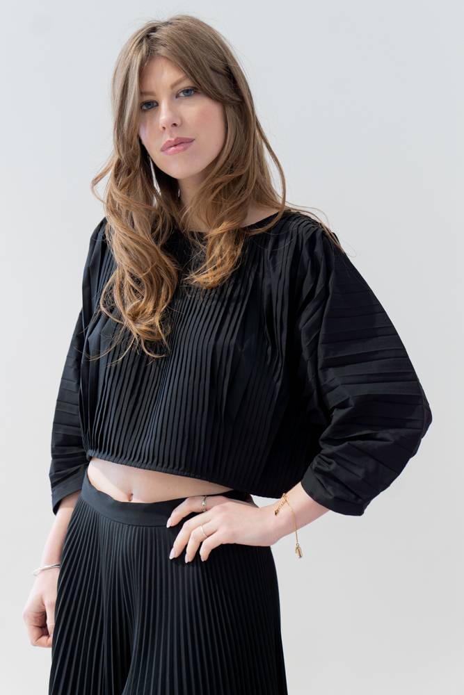 Blusa over plissettata Solotre (1) Blusa over plissettata Solotre (1)