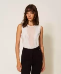 Body in tulle con pizzo Twinset Actitude 1