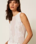 Body in tulle con pizzo Twinset Actitude 1