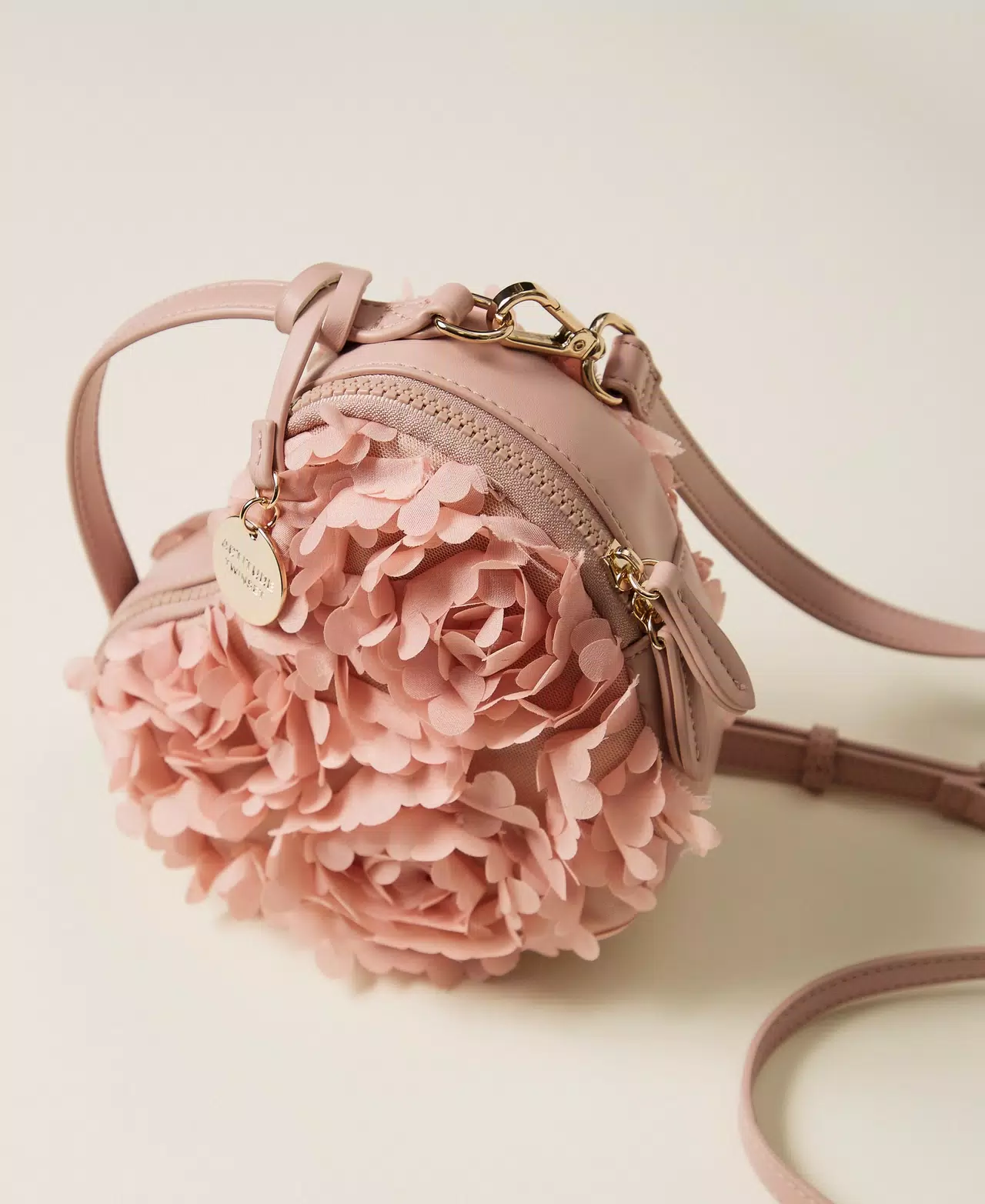 Borsa a tracolla a cuore con fiori Twinset Actitude 0 Borsa a tracolla a cuore con fiori Twinset Actitude 0