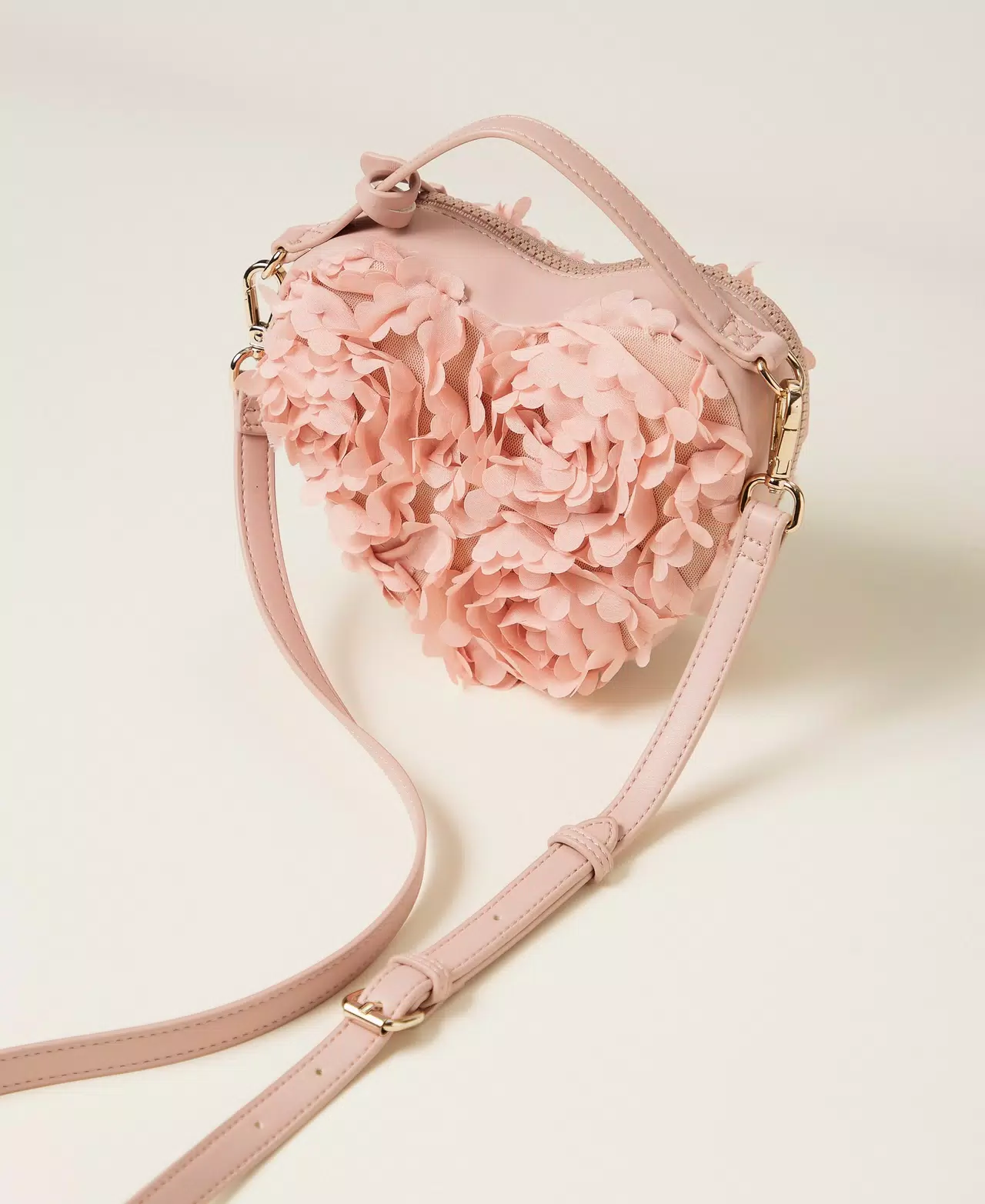 Borsa a tracolla a cuore con fiori Twinset Actitude 1 Borsa a tracolla a cuore con fiori Twinset Actitude 1