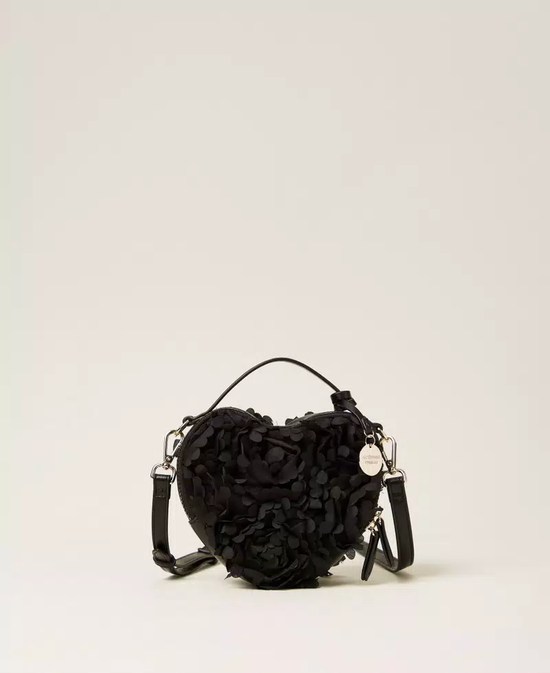 Borsa a tracolla a cuore con fiori Twinset Actitude 4 Borsa a tracolla a cuore con fiori Twinset Actitude 4