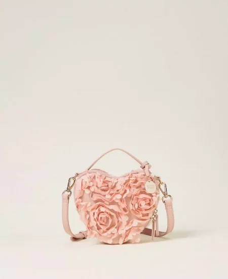 Borsa a tracolla a cuore con fiori Twinset Actitude