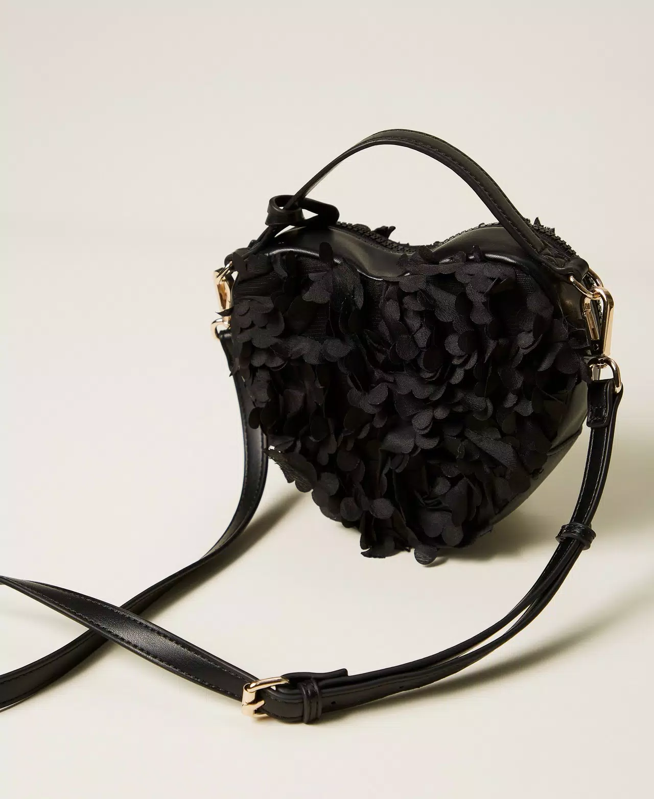 Borsa a tracolla a cuore con fiori Twinset Actitude 6 Borsa a tracolla a cuore con fiori Twinset Actitude 6