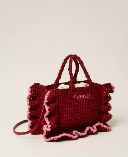 Borsa a tracolla crochet con balze Twinset 0