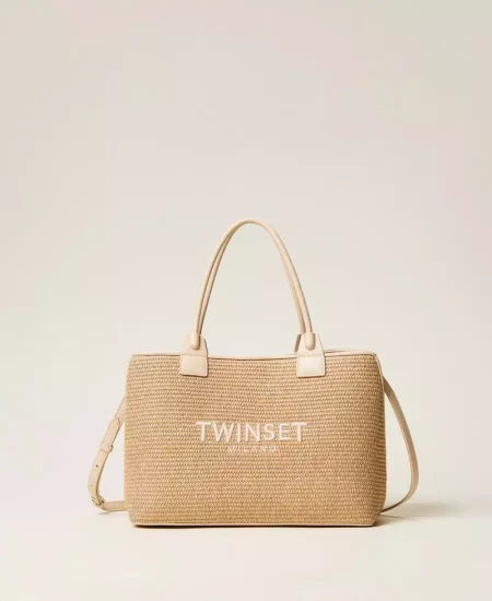 Borsa shopper effetto rafia Twinset