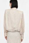 Camicia a pois con collo coreano Imperial