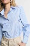 Camicia a righe con dettagli rose Please