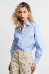 Camicia a righe con dettagli rose Please