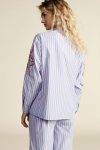 Camicia a righe con ricami floreali Dixie