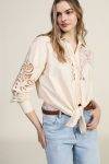 Camicia con ricamo traforato e nodo Dixie 1