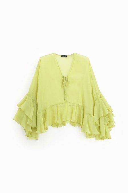 Camicia con volants ampi Dixie