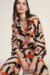 Camicia stampa geometrica maniche ampie Dixie