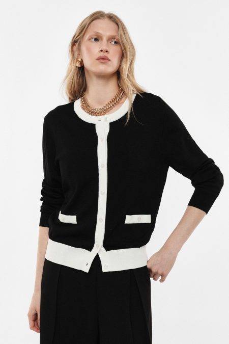 Cardigan con profili a contrasto Imperial 1