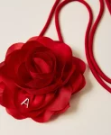 Chocker con fiore in raso Twinset