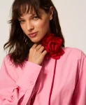 Chocker con fiore in raso Twinset