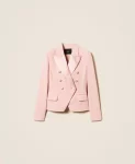 Giacca in cady con bottoni logati Twinset Actitude