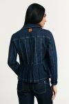 Giacca in denim con pieghe Please