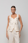 Gilet di lino ricamato Icona Kaos 0