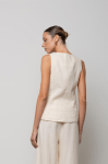 Gilet di lino ricamato Icona Kaos 0