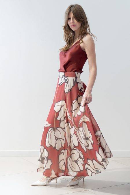 Gonna lunga stampa fiori Diana Gallesi (2)