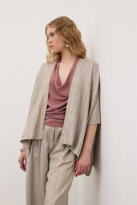 Kimono gessato laminato Ottod'Ame 0