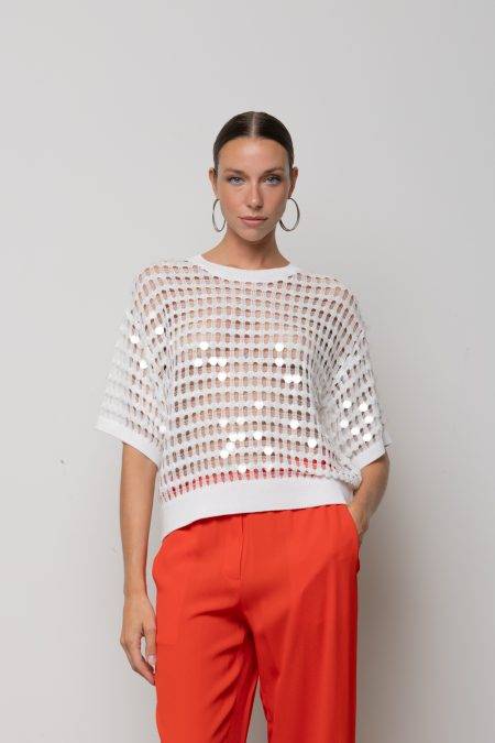 Maglia traforata con paillettes ICONA Kaos (1)