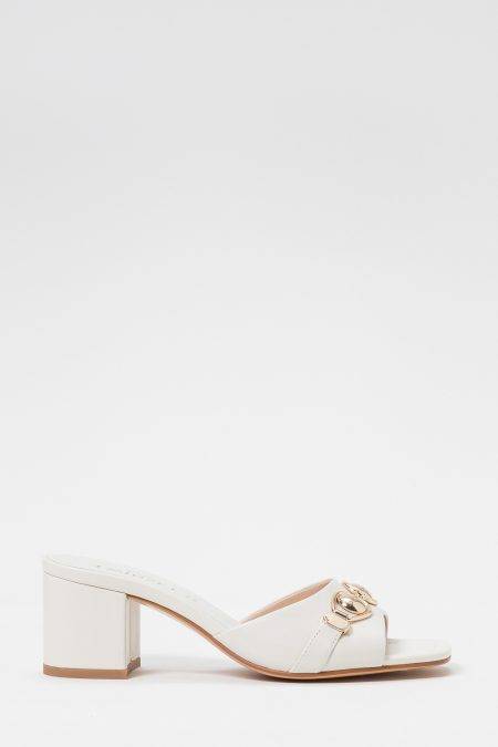 Mules in pelle laminata Twinset