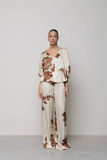 Pantalone palazzo con elastico in vita Icona Kaos (2)