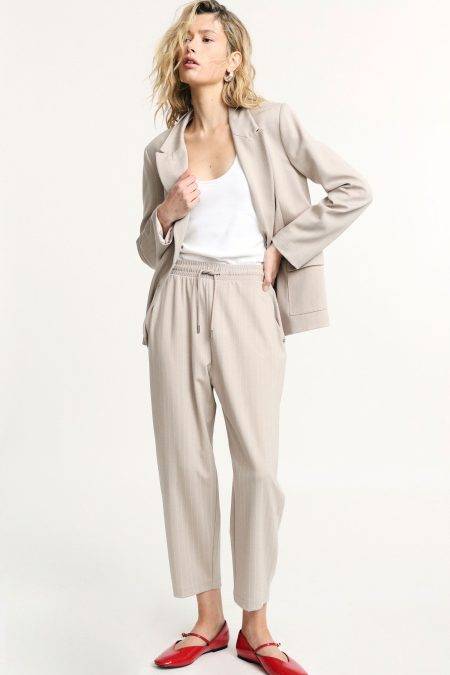 Pantaloni ampi a righe con coulisse Please