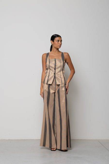 Pantaloni gamba ampia con pinces Icona Kaos (4)