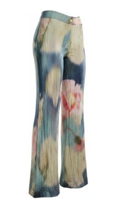 Pantaloni palazzo fantasia botanica Dixie