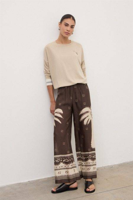 Pantaloni palazzo misto lino Ottod'Ame
