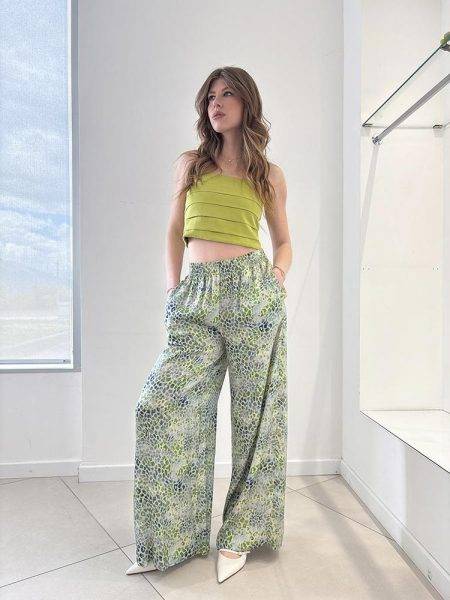 Pantaloni stampa con elastico Jijil