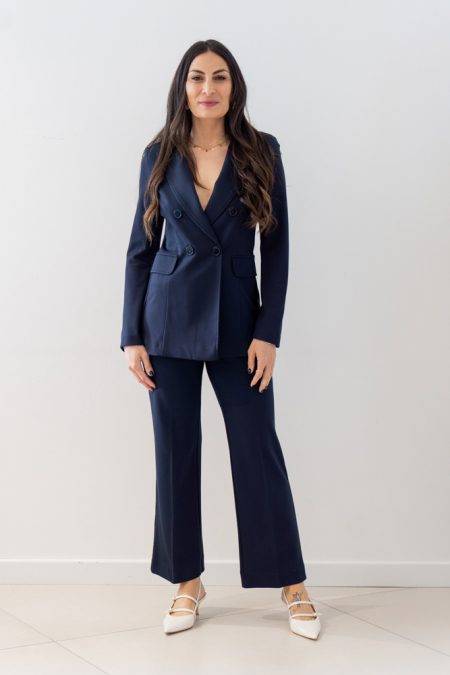 Pantaloni trombetta in Punto Milano Diana Gallesi (7)