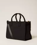 Shopper in canvas con logo Twinset 2