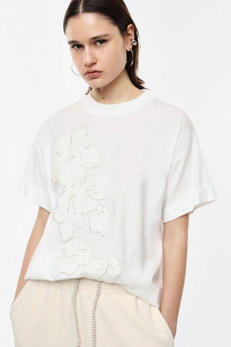 T Shirt con dettaglio floreale Imperial