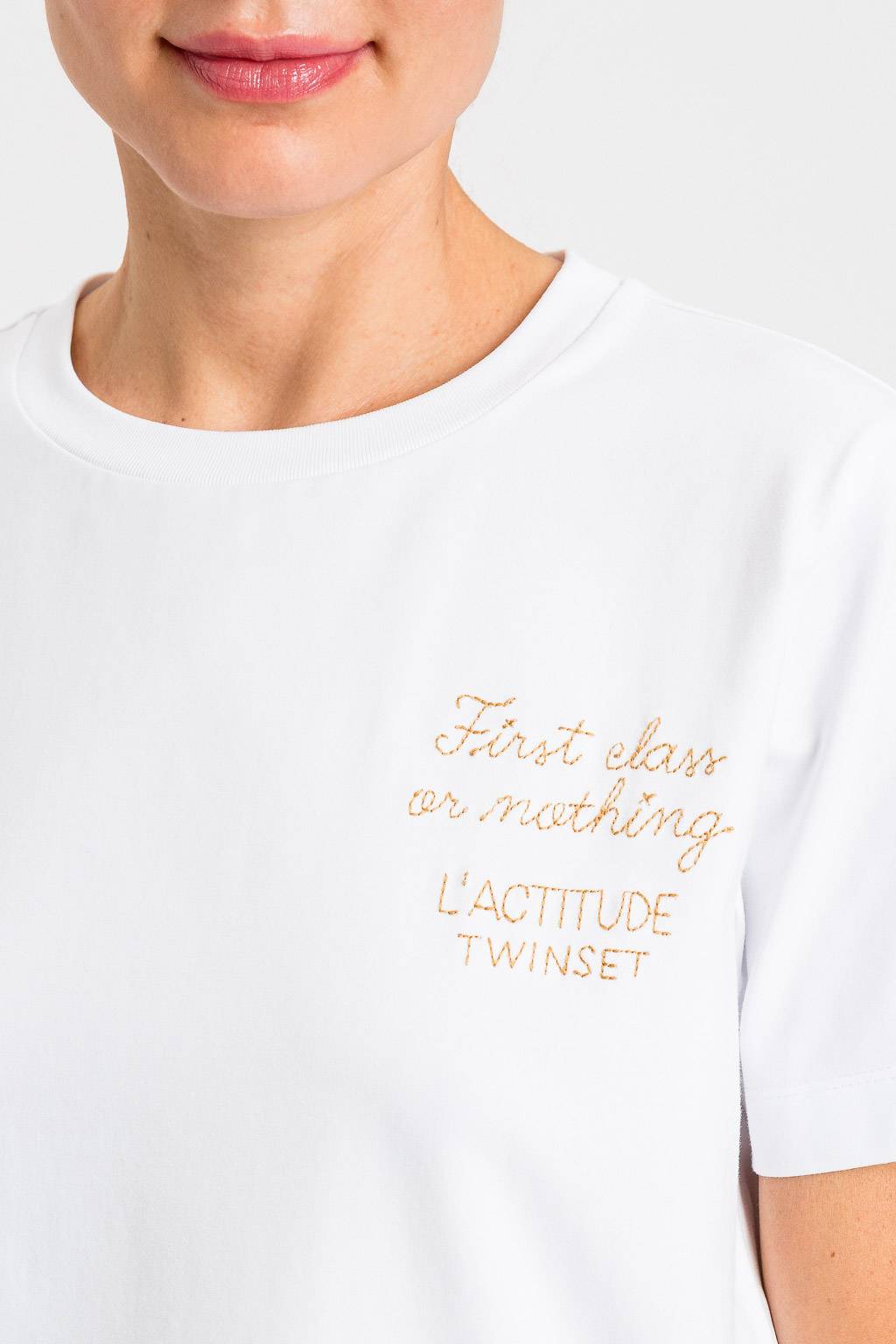 T shirt con scritta cucita Twinset Actitude 1 T shirt con scritta cucita Twinset Actitude 1