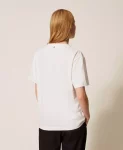 T shirt con stampa e strass Twinset Actitude 0